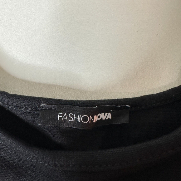 Fashion Nova Jet Black Stretch Square Neck Crop Tank Top Bralette Extra-Small XS - Picture 3 of 6